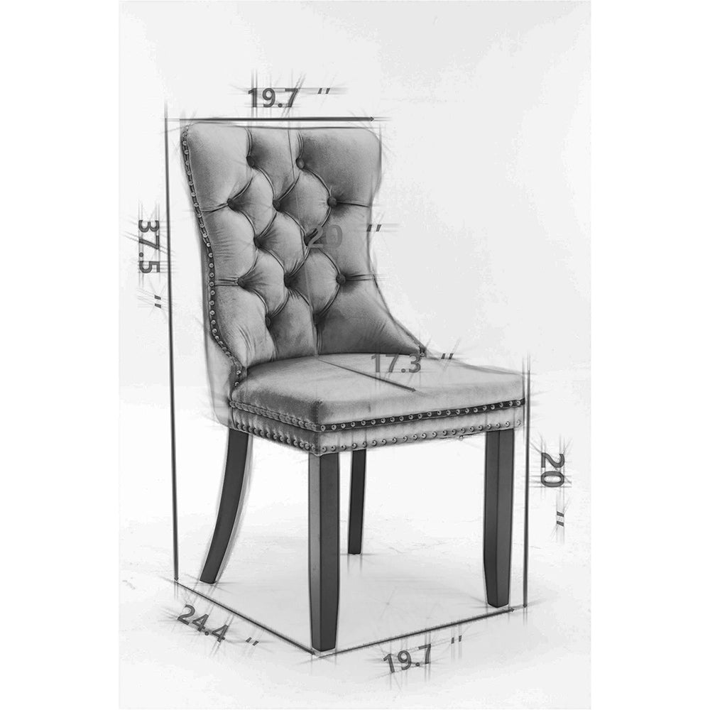 Set 2 sedie Nikki - Xylo - velluto nero gambe cromate