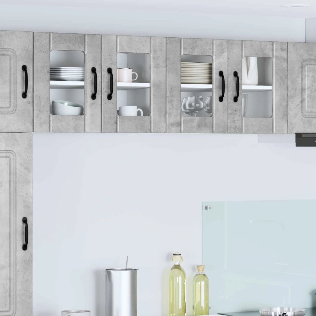 Mobile da cucina 2 pz-Set di 2 Armadio da cucina Grigio cemento 60 x 31 x 40 cm 712593
