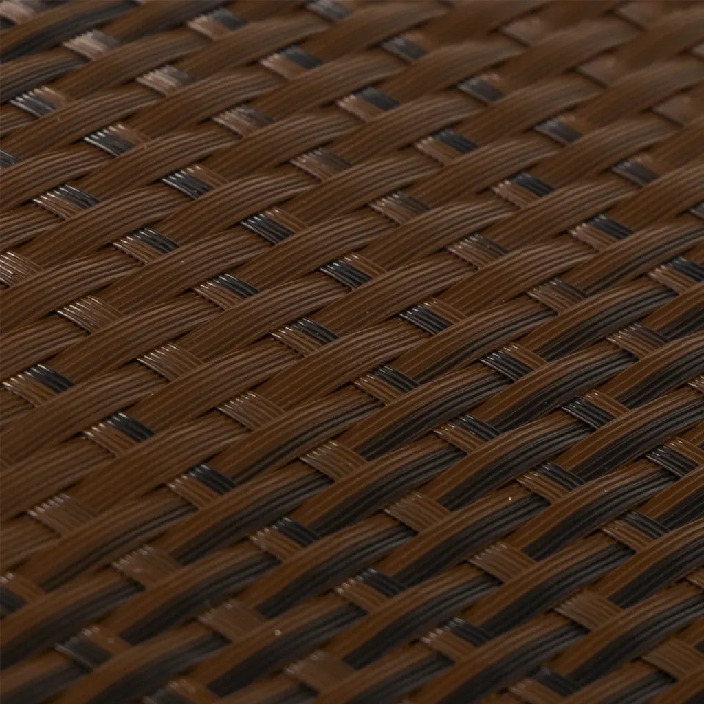 Paravento da Balcone Marrone e Nero 1000x80 cm in Polyrattan 156262