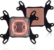 Blocco raffreddamento per CPU - raffreddamento per watercooling - base in rame da 50 mm - possibilità di aggiunta di contenuto HTML.