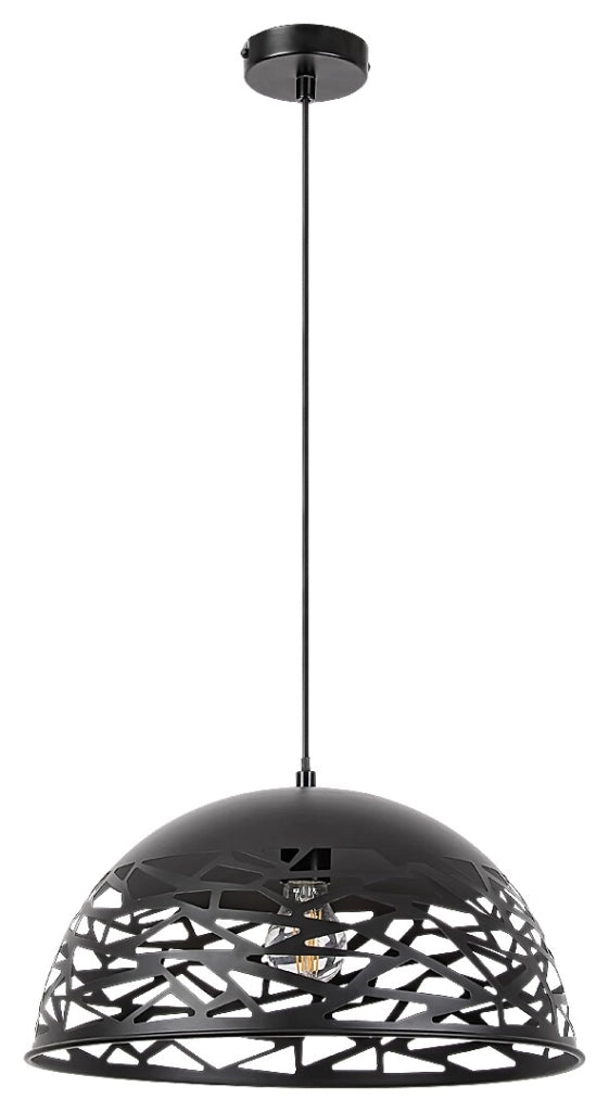 Lampada a sospensione Rabalux Norena in metallo nera E27 Ø40