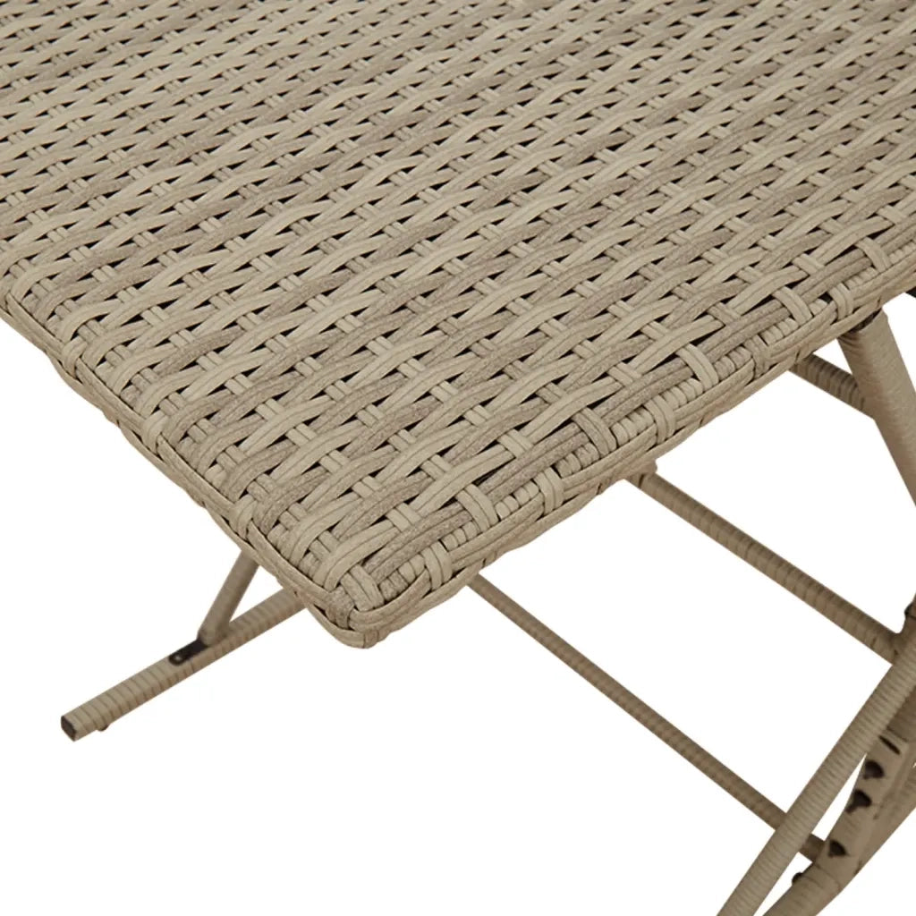 Set da Pranzo da Giardino 7 pz Cuscini Polyrattan Grigio Chiaro 369014