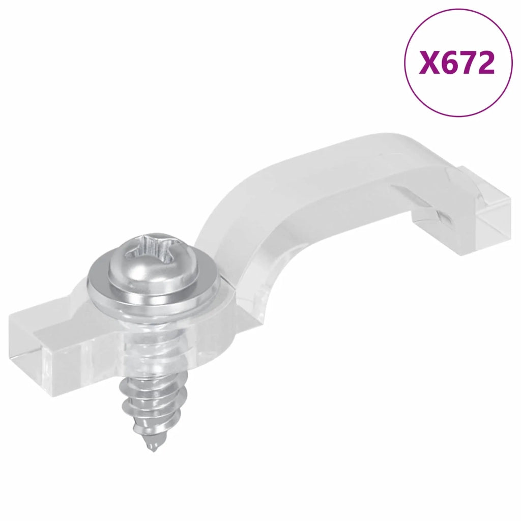Clip per Striscia LED 12 pcs Trasparente 23,8 x 7,3 x 4,3 mm 864930