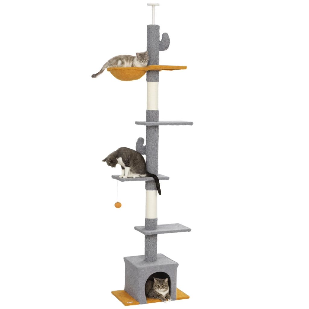 Albero per gatti ¨C Minimal ¨C grigio chiaro 275 cm