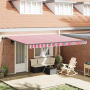 Tenda Retrattile Rosso e Bianco 450 × 350 cm 3331103