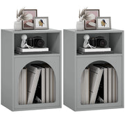 Comodino ¨C zephmum ¨C grigio 40x30x60 cm