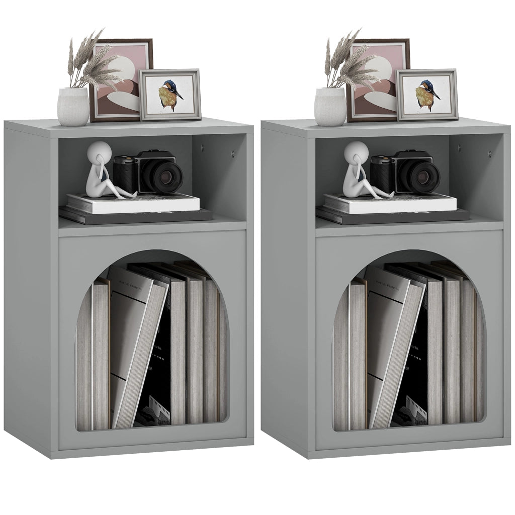 Comodino ¨C zephmum ¨C grigio 40x30x60 cm