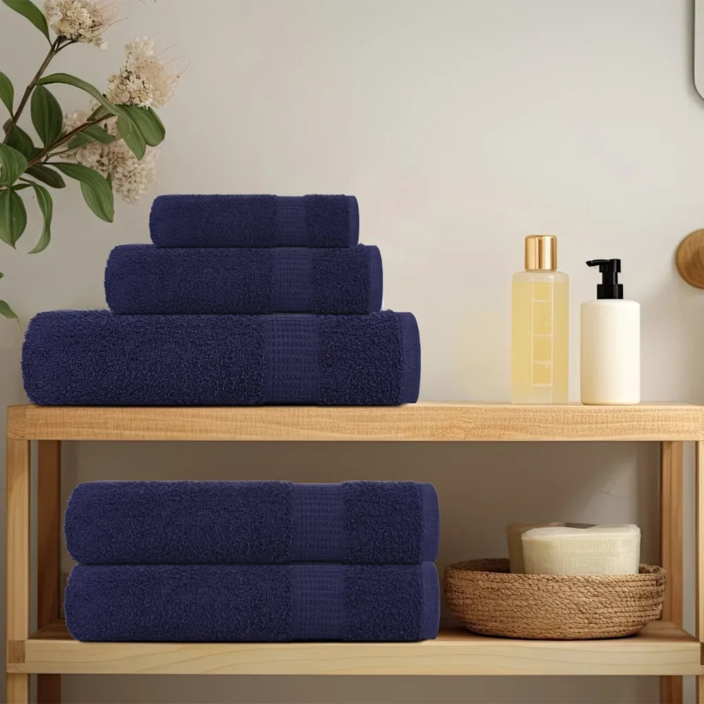 Asciugamani da doccia FROGN 4 pezzi Blu navy 70x140 cm 360 g/m2