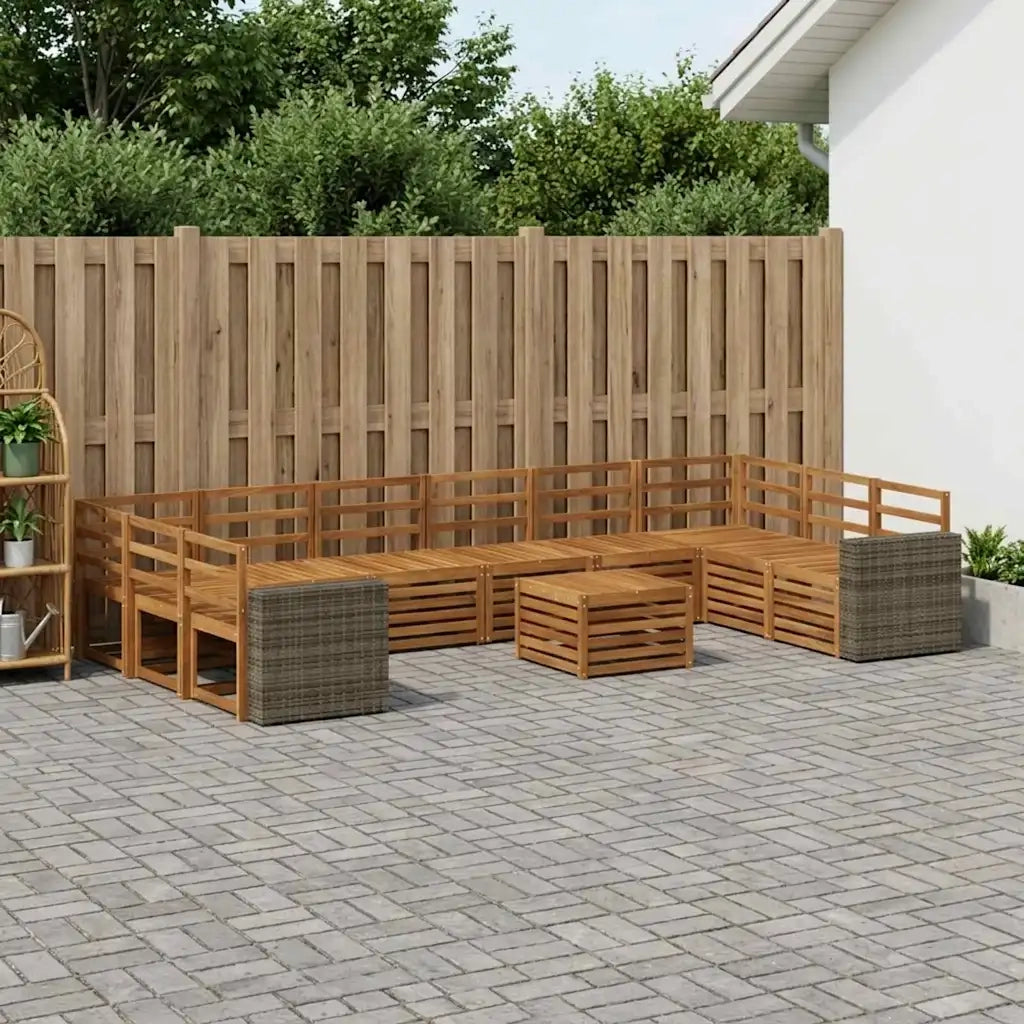 Set di divani da esterno 11 pcs Naturale 3384935