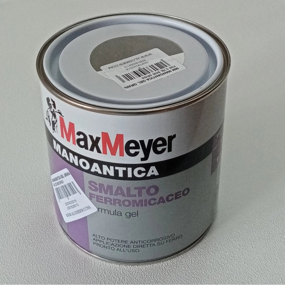 Manoantica gel grana fine 2,5lt smalto ferro micaceo in varie colorazioni, colori manoantica ferro