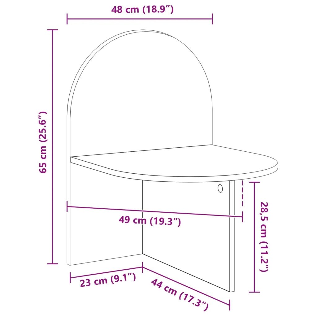 Comodino Quercia Affumicata 48 x 49 x 65 cm 8001123