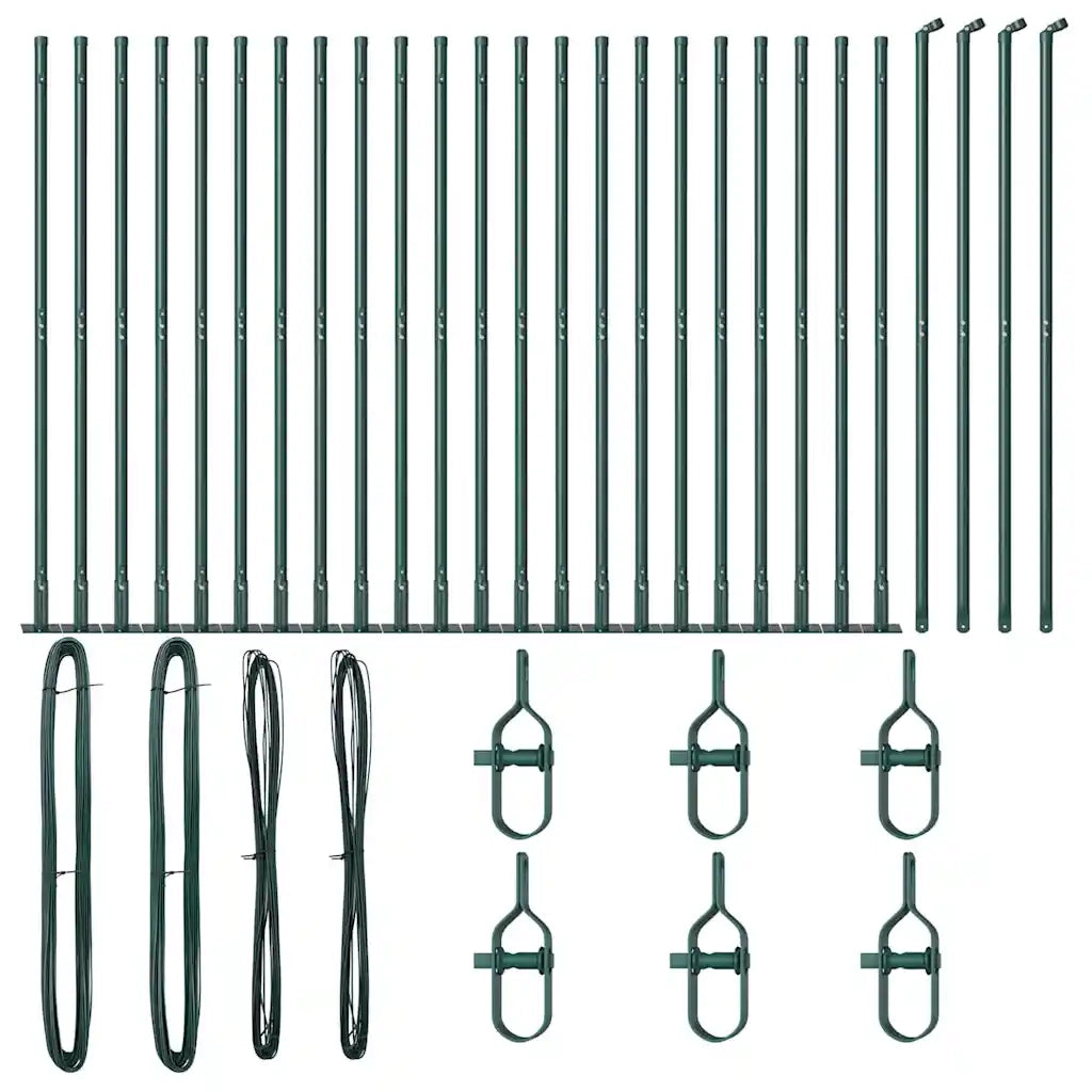 Palo della recinzione 26 pcs Grigio 3,2 x 3,2 x 150 cm