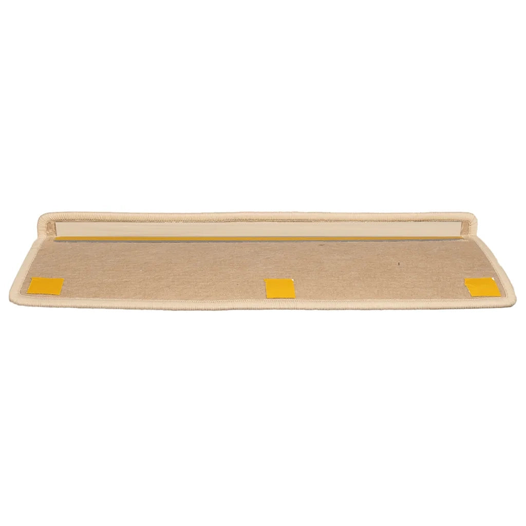 Tappetini per scale 15 pz 65x21x4 cm argento bordo rettangolare 326907