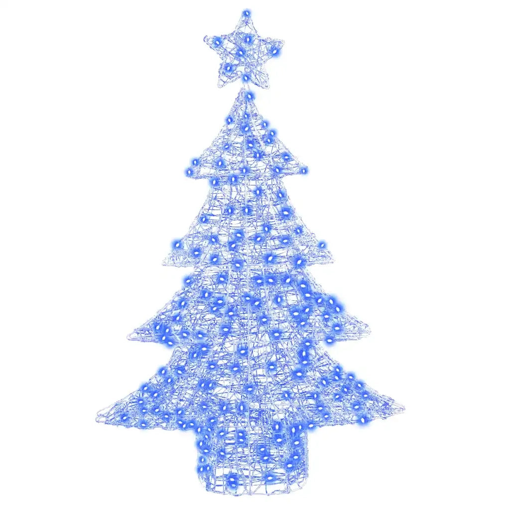 Albero di Natale con 100 LED Blu 120 cm Acrilico 42018975