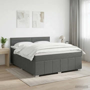 Letto box spring con materasso Grigio Scuro 140 x 200 cm 3451221