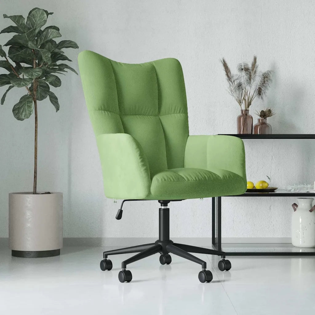 Poltrona | Sedia Relax Verde Chiaro in Velluto