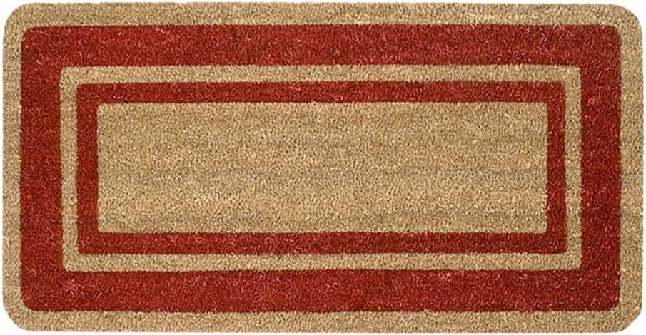 Zerbino Cocco Naturale Esterno Porta Entrata Retro Antiscivolo Raschiafango 60X120 Cm Bordeaux