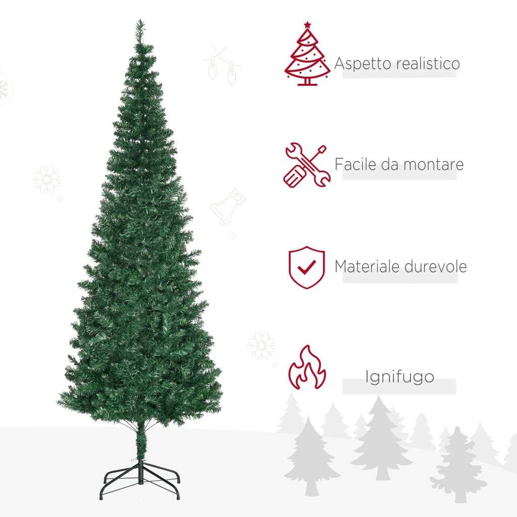 Albero di Natale Artificiale 210 cm 631 Rami Folti Verde