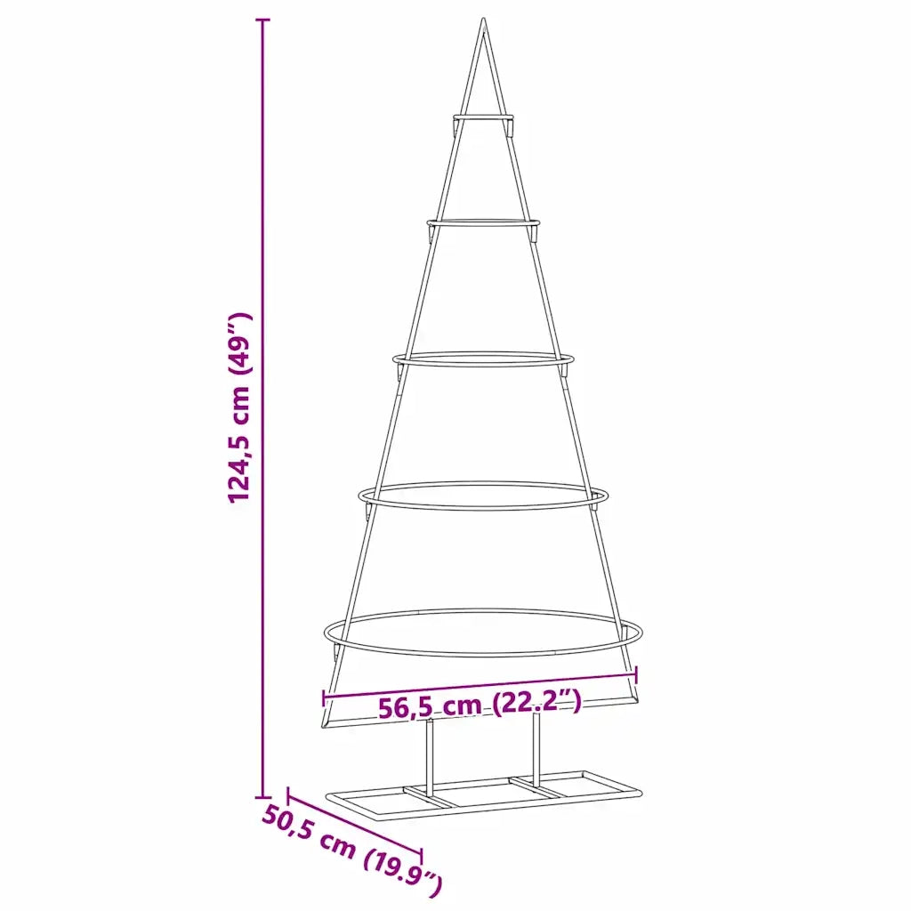 Albero di Natale in metallo con supporto Oro 125 cm 42019153