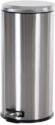 Contenitore di Rifiuti da 30 Litri con Pedaliera - RVS Nero - Soft Close - Contenitore di Rifiuti da 30 Litri