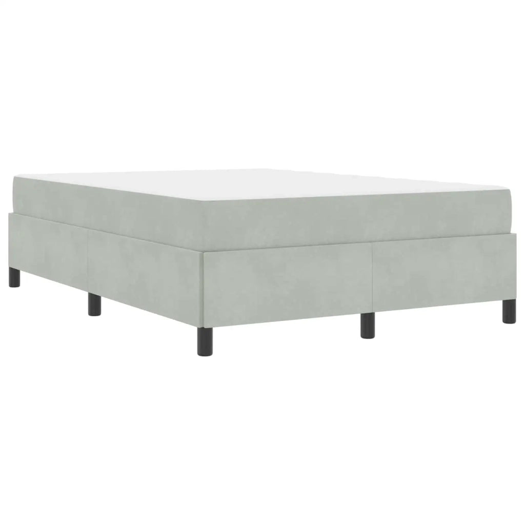 Struttura del letto Grigio chiaro 140 x 190 cm Tessuto