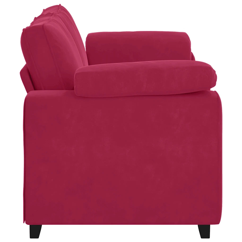 Divano Divanetto Rosso Vino 180x77x82 cm in Velluto 4105271