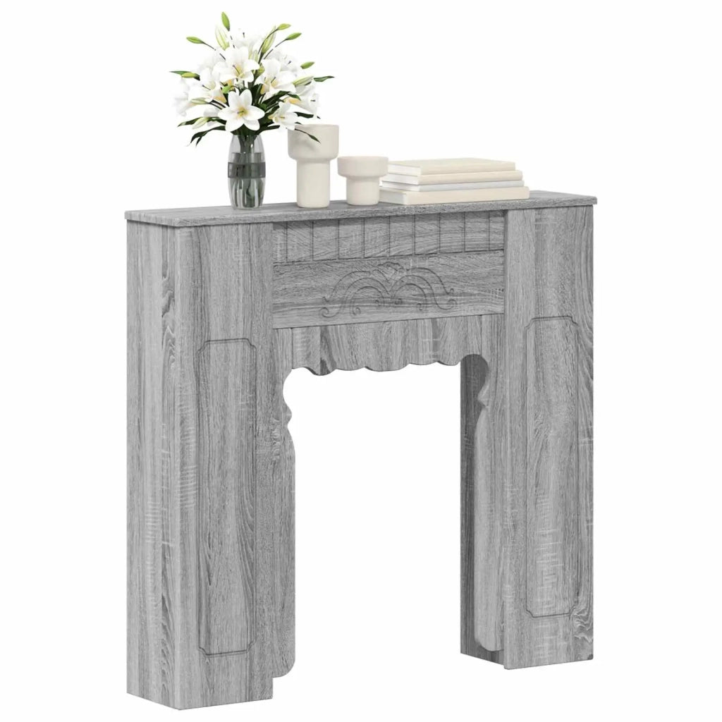 Cornice per camino Sonoma grigio 93 x 20 x 89 cm 8006630
