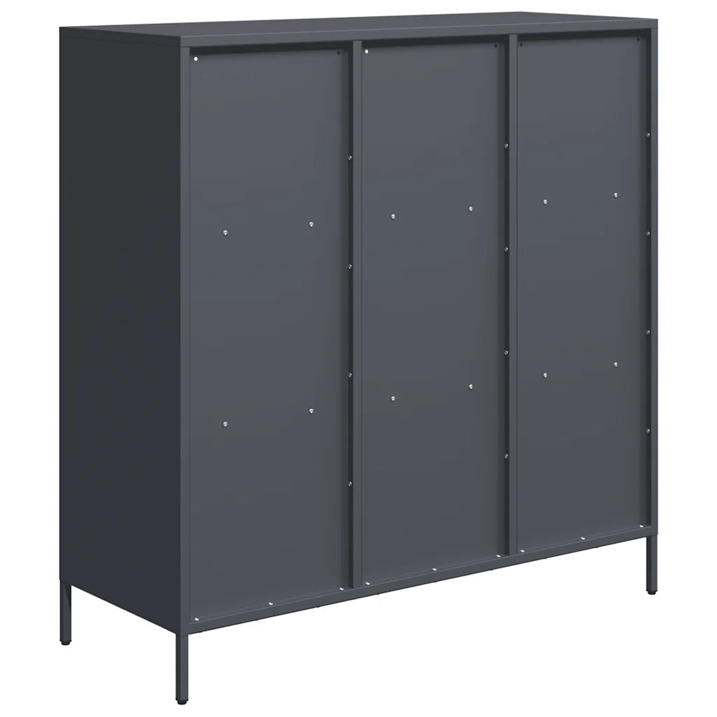 Credenza Antracite 101,5x39x103,5 cm Acciaio