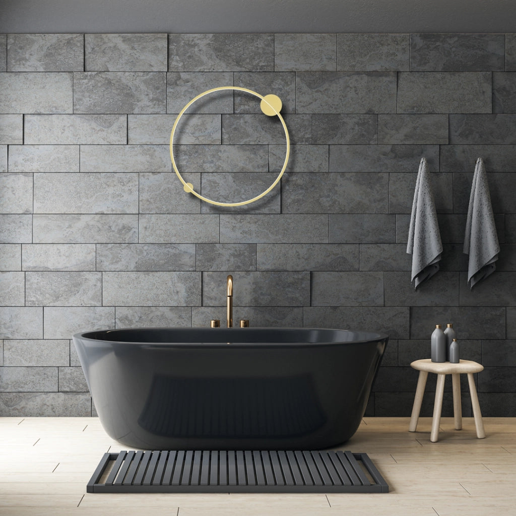 Plafoniera/Applique ring LED oro Saturno Milagro 46W