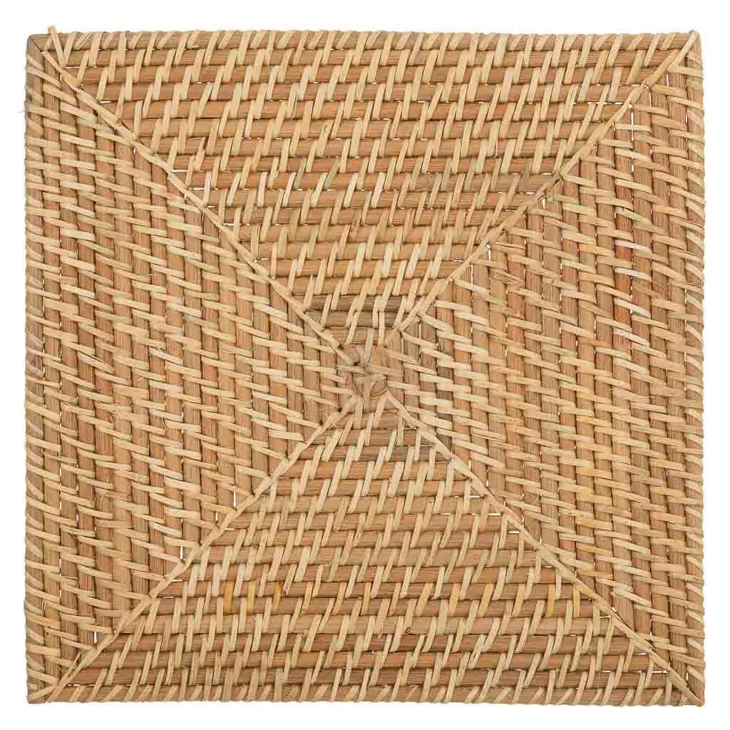 Sottopentola in rattan marrone 32x32x1