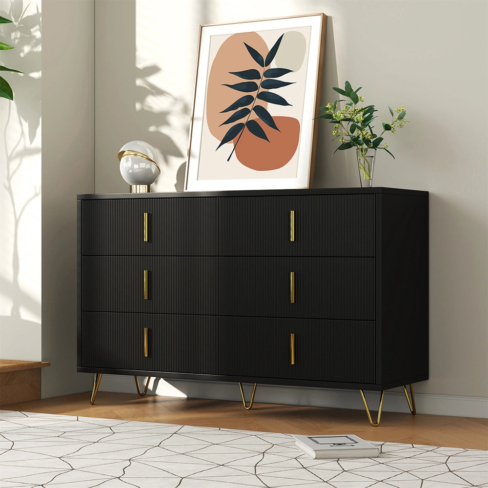 Buffet Moderno - Xylo - 140??40??85 cm - Maniglie Dorate Multispazio