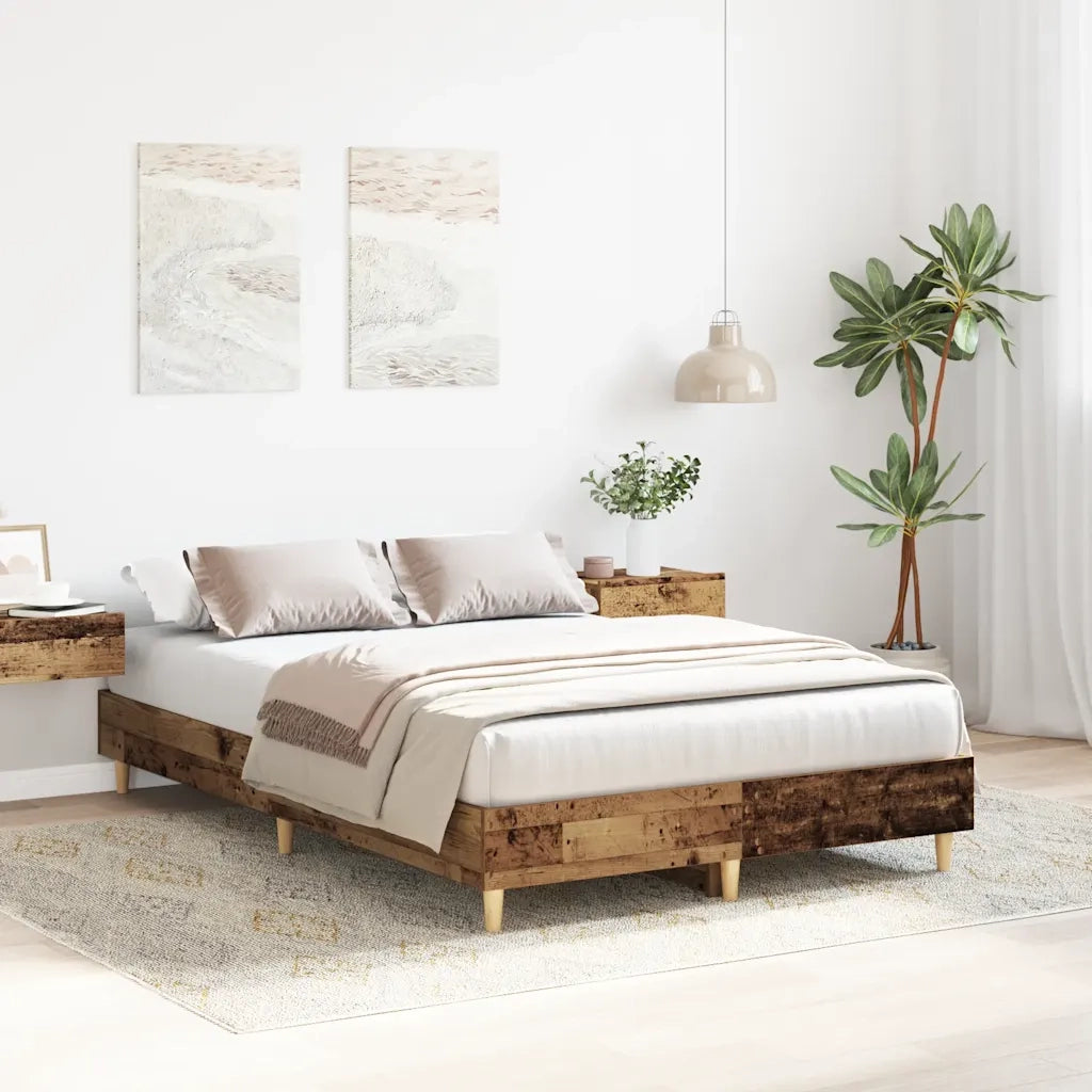 Giroletto senza Materasso-Struttura Letto Legno Antico 120x190 cm in Truciolato