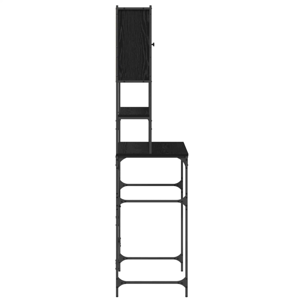 Armadio per Lavatrice Rovere Nero 68 x 48,5 x 194 cm 871369