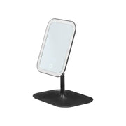 Specchio a led nero cm 29x16,5x6h