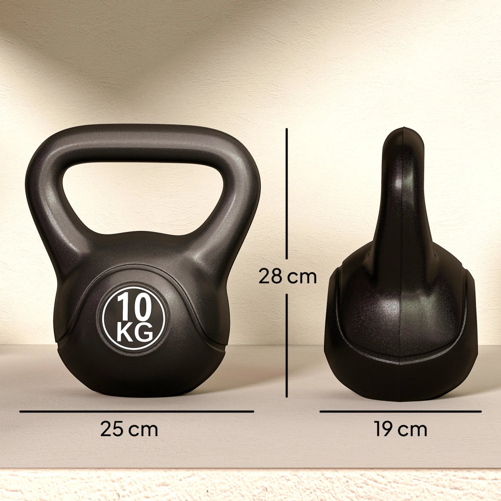 Kettlebell Pesi da 10 kg ¨C Minimal ¨C Nero 25x19x28 cm