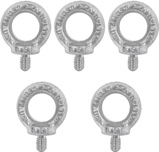 Otturatore a vite M8 - Acciaio Q235 galvanizzato - Vite a filo profondo - Otturatore a clip - Eccellenti prestazioni di sollevamento - Facile da installare - Otturatore a clip a vite