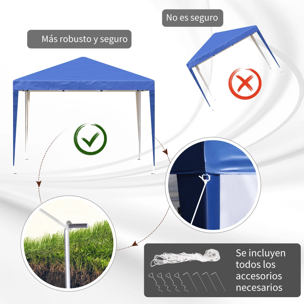 Gazebo Pieghevole 3x3 m ¨C Minimal ¨C Blu