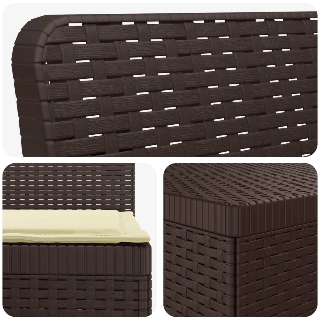 Divano da esterno-Divano da Giardino 3 posti con cuscini in look rattan PP 152615