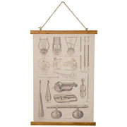 Tela stampata in pergamena di lino 60x86