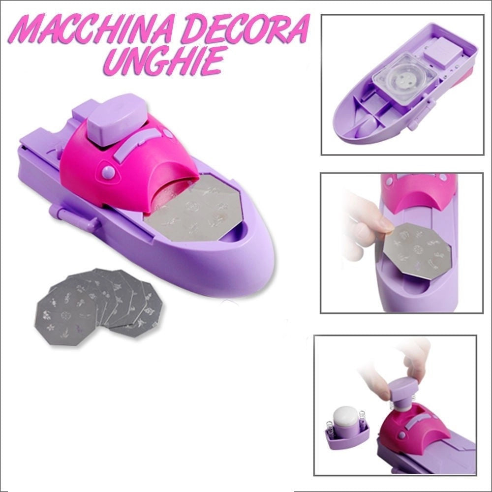 Trade Shop - Nail Art Print Macchina 45 Decorazioni Disco Decorazione Unghie Stampi Top -