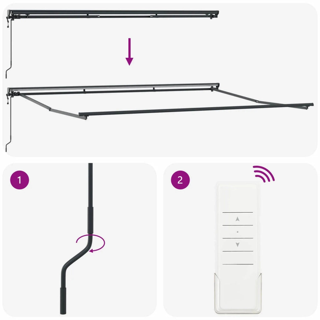 Struttura della tenda Blu e Bianco 450 × 300 cm 3330852