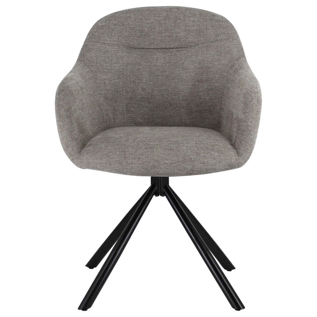 Set di 2 sedie in tessuto grigio SAFFI