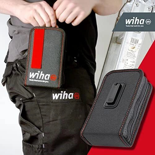 Wiha 44684 Set di Chiavi a Bussola ed Inserti 1-4'' 40 Pezzi con Borsa Funzionale e Clip per Cintura colore Nero