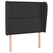 Testiera | Testata ad Orecchio Nera 103x23x118/128 cm in Similpelle