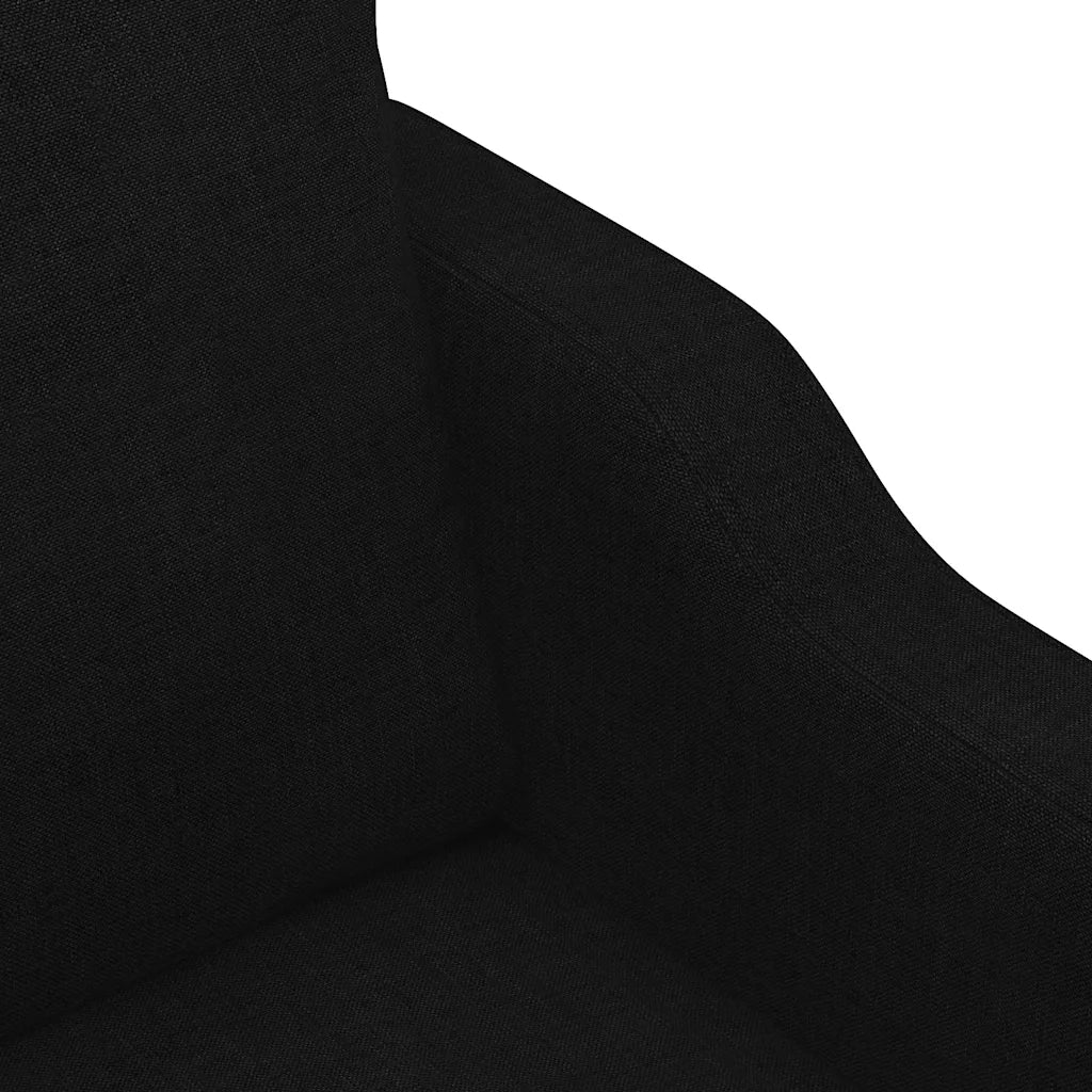 Divano a 2 Posti-Sofa 2 Posti Nero 120 cm in Tessuto 622702