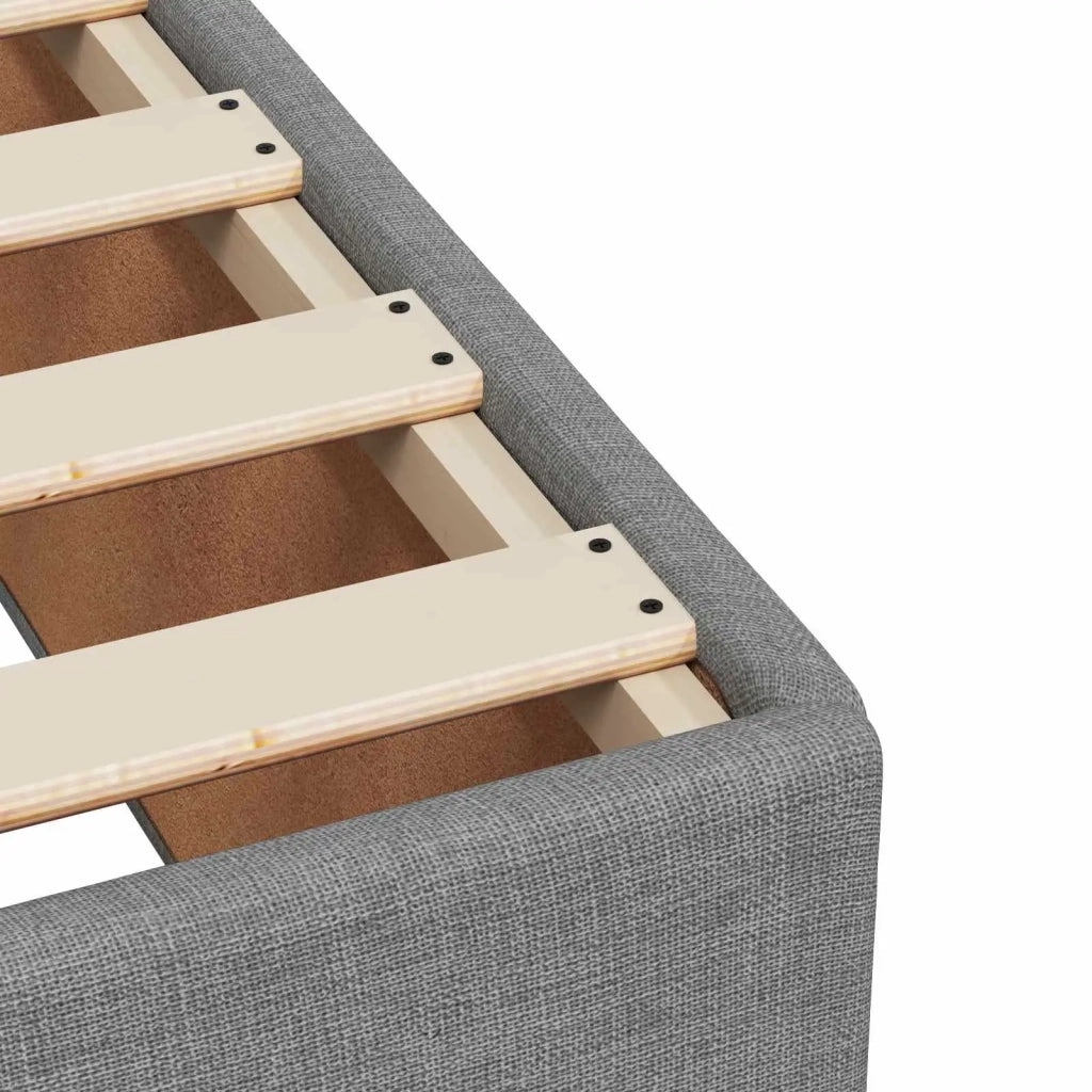 Letto box spring con materasso Grigio Chiaro 200 x 200 cm 3451042