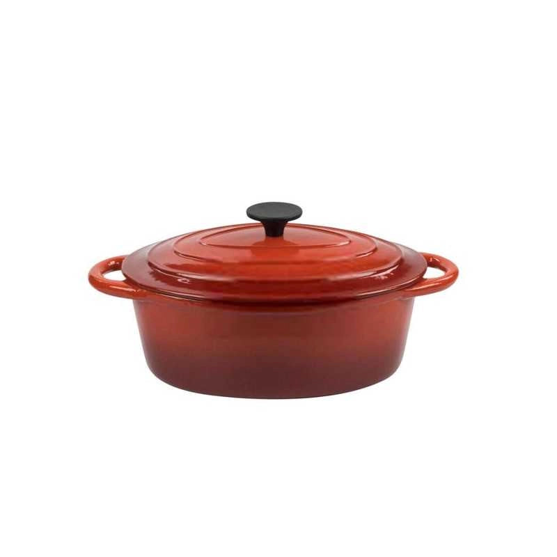 Casseruola Ghisa Ovale con Coperchio Cop Normandie cm 29 Ilsa