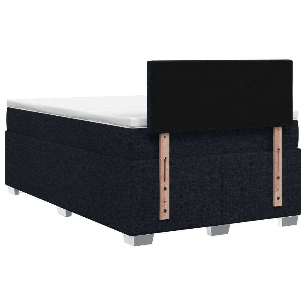 Letto con Box Spring, Materasso e LED Nero 120 x 190 cm Tessuto 3451898