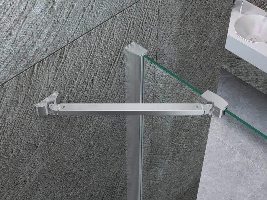 Box Doccia H195 Doppia Anta Battente Cristallo 8mm Trasparente - Taurus - 80x80