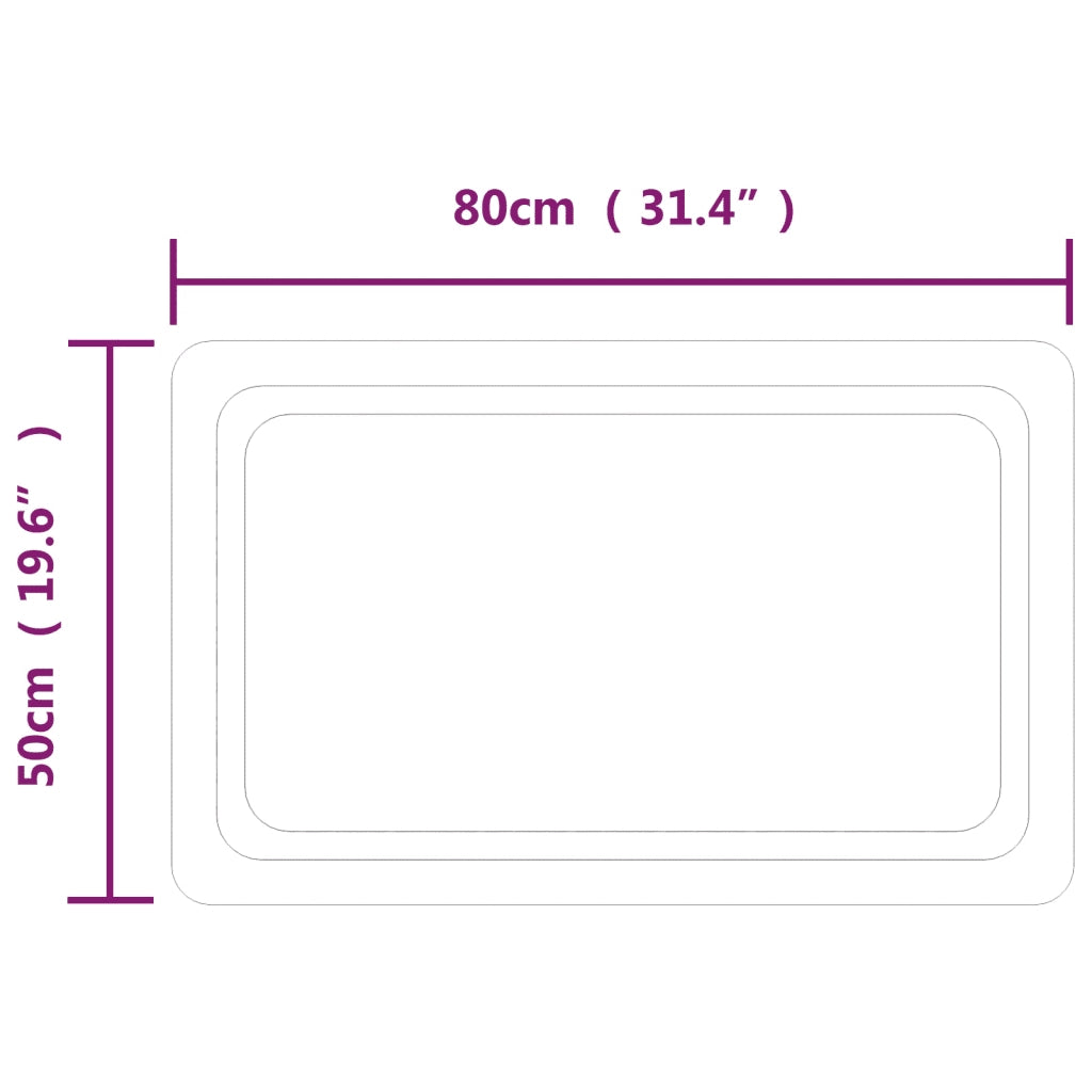 Specchio da Bagno con Luci LED-Specchio per Bagno 50x80 cm 491117